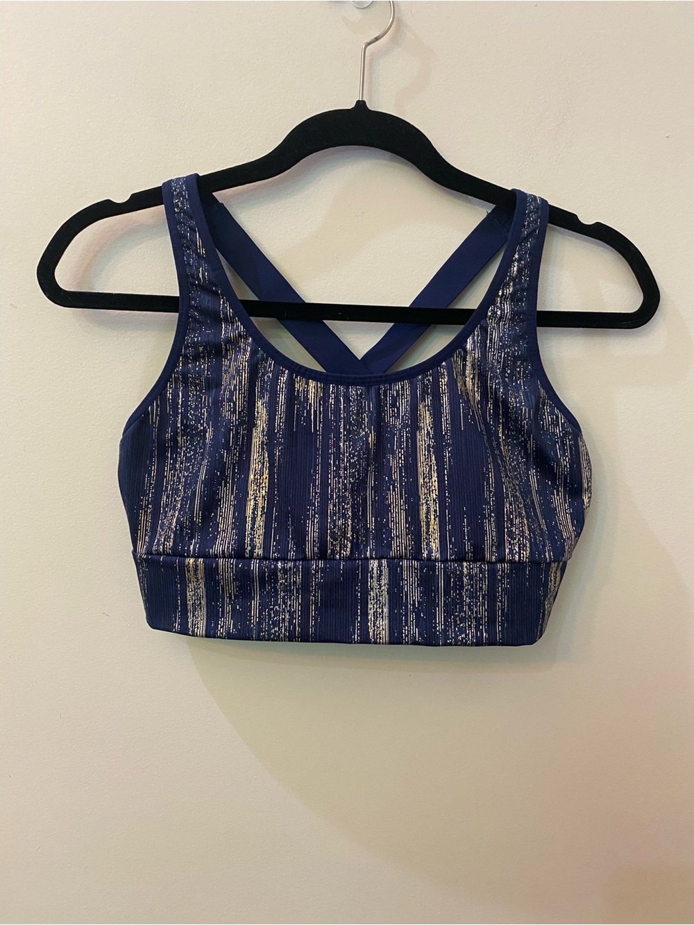 Victoria Sport Blue Metallic Sport Bra Women’s Size L